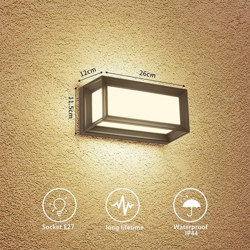Brilagi - Applique murale d'extérieur PARKER 1xE27/60W/230V anthracite IP44