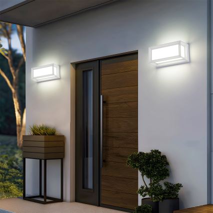 Brilagi - Applique murale d'extérieur PARKER LED/12W/230V blanche IP44