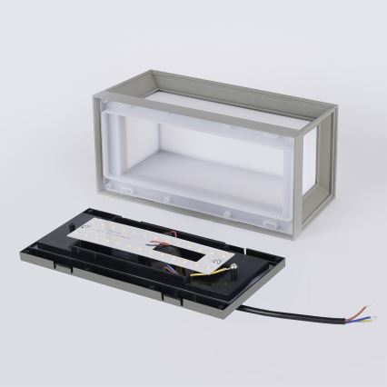 Brilagi - Applique murale d'extérieur PARKER LED/12W/230V grise IP44