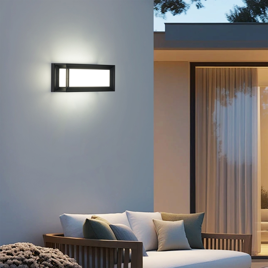 Brilagi - Applique murale d'extérieur PARKER LED/12W/230V noire IP44
