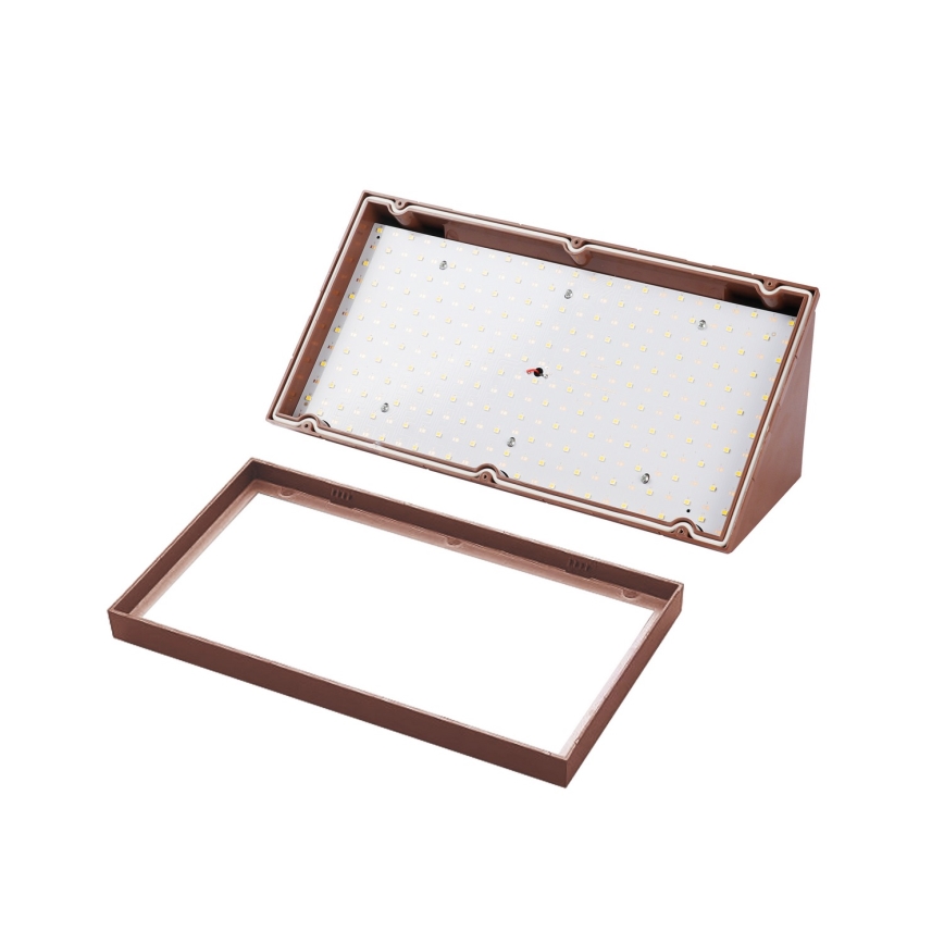 Brilagi - Applique murale d'extérieur TRIANGLE LED/20W/230V brun IP65