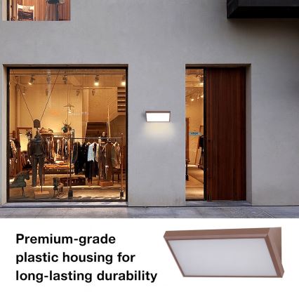 Brilagi - Applique murale extérieure LED TRIANGLE LED/20W/230V 3000/4000/6500K brune IP65