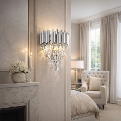 Brilagi - Applique murale ECLIPSE 2xE14/10W/230V argentée