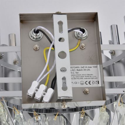 Brilagi - Applique murale ECLIPSE 2xE14/10W/230V argentée