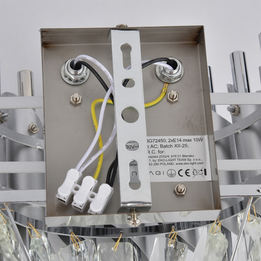 Brilagi - Applique murale ECLIPSE 2xE14/10W/230V argentée