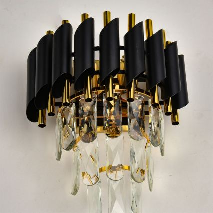 Brilagi - Applique murale ECLIPSE 2xE14/10W/230V noir/or