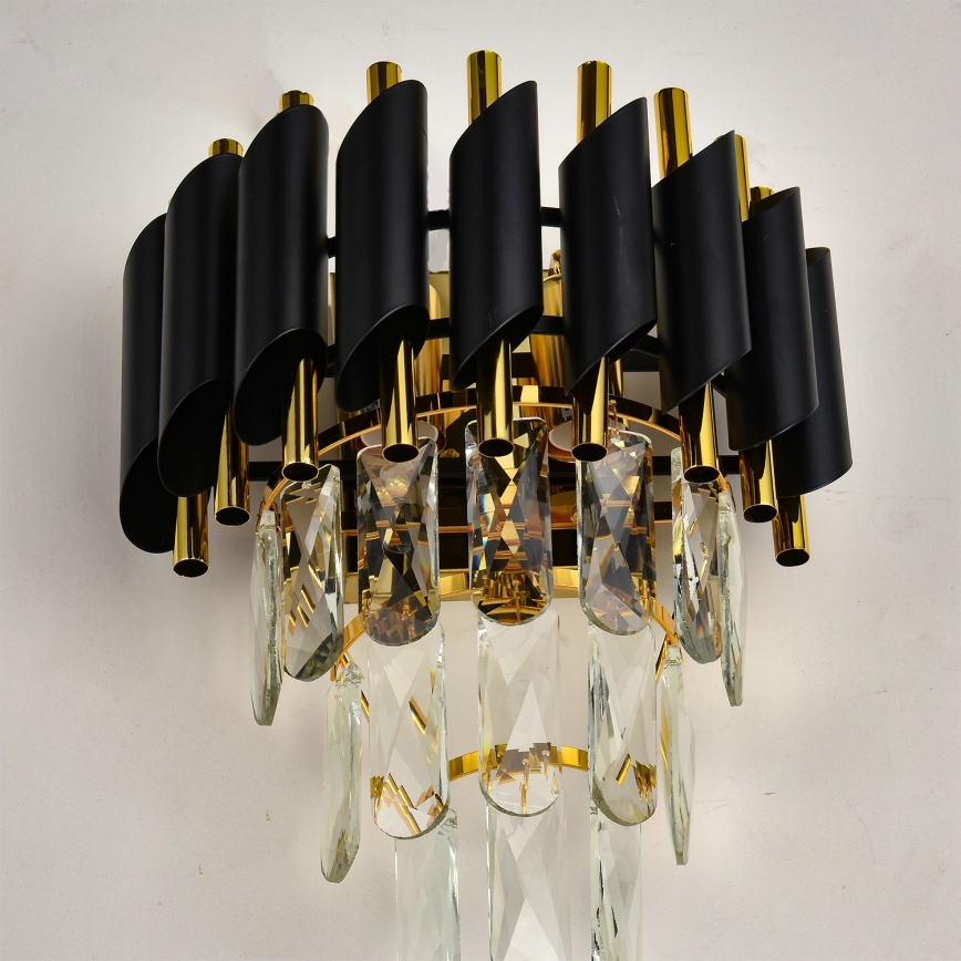 Brilagi - Applique murale ECLIPSE 2xE14/10W/230V noir/or