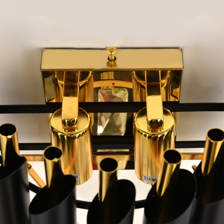 Brilagi - Applique murale ECLIPSE 2xE14/10W/230V noir/or