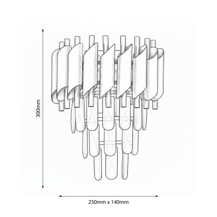 Brilagi - Applique murale ECLIPSE 2xE14/10W/230V noir/or