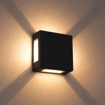 Brilagi - Applique murale extérieure à LED QUADRAY LED/6W/230V noire IP54