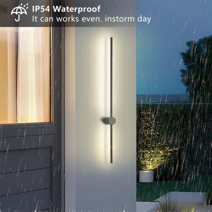 Brilagi - Applique murale d'extérieur AURA LED/20W/230V 4000K IP54 97 cm anthracite