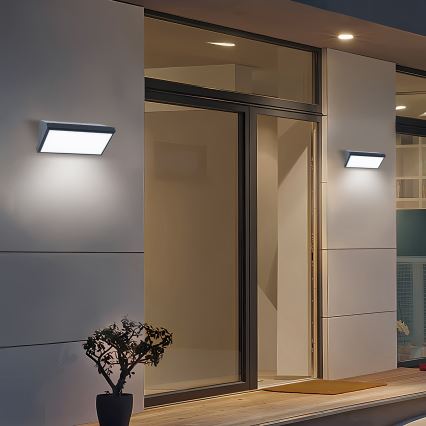 Brilagi - Applique murale extérieure avec détecteur TRIANGLE LED/20W/230V anthracite IP65