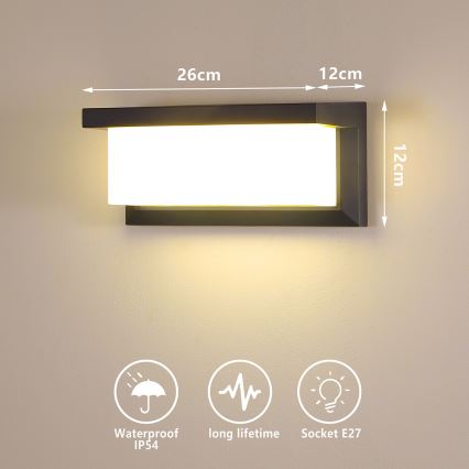 Brilagi - Applique murale extérieure BRICKY 1xE27/60W/230V anthracite IP54