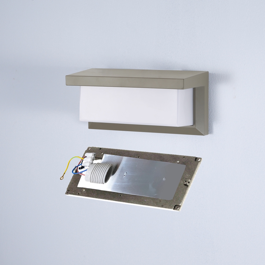 Brilagi - Applique murale extérieure BRICKY 1xE27/60W/230V gris IP54