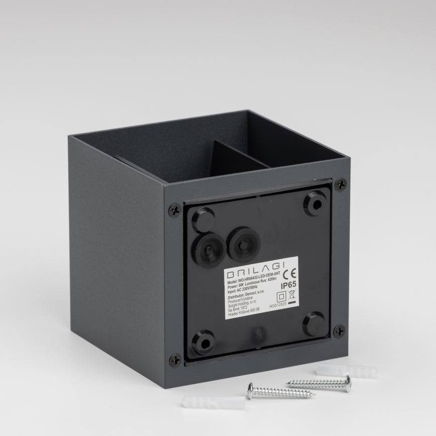Brilagi - Applique murale extérieure CUBE LED/6W/230V anthracite IP54