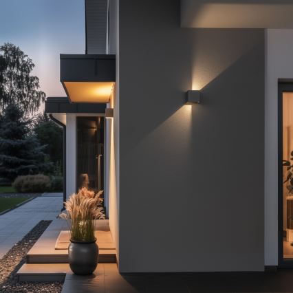 Brilagi - Applique murale extérieure CUBE LED/6W/230V gris IP54