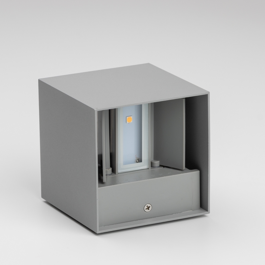 Brilagi - Applique murale extérieure CUBE LED/6W/230V gris IP54