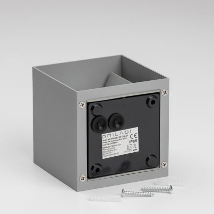 Brilagi - Applique murale extérieure CUBE LED/6W/230V gris IP54