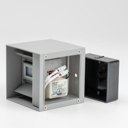 Brilagi - Applique murale extérieure CUBE LED/6W/230V gris IP54