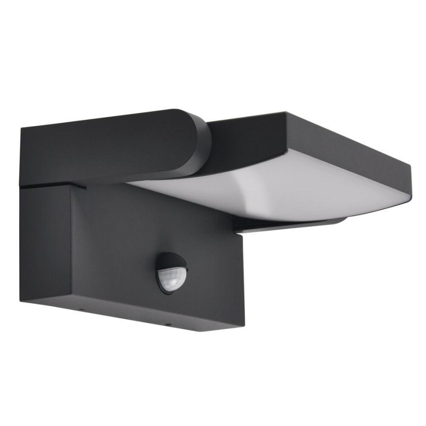 BRILAGI - Applique murale LED d'extérieur avec détecteur de mouvement et capteur crépusculaire ANKLE LED/12W/230V IP65 noire