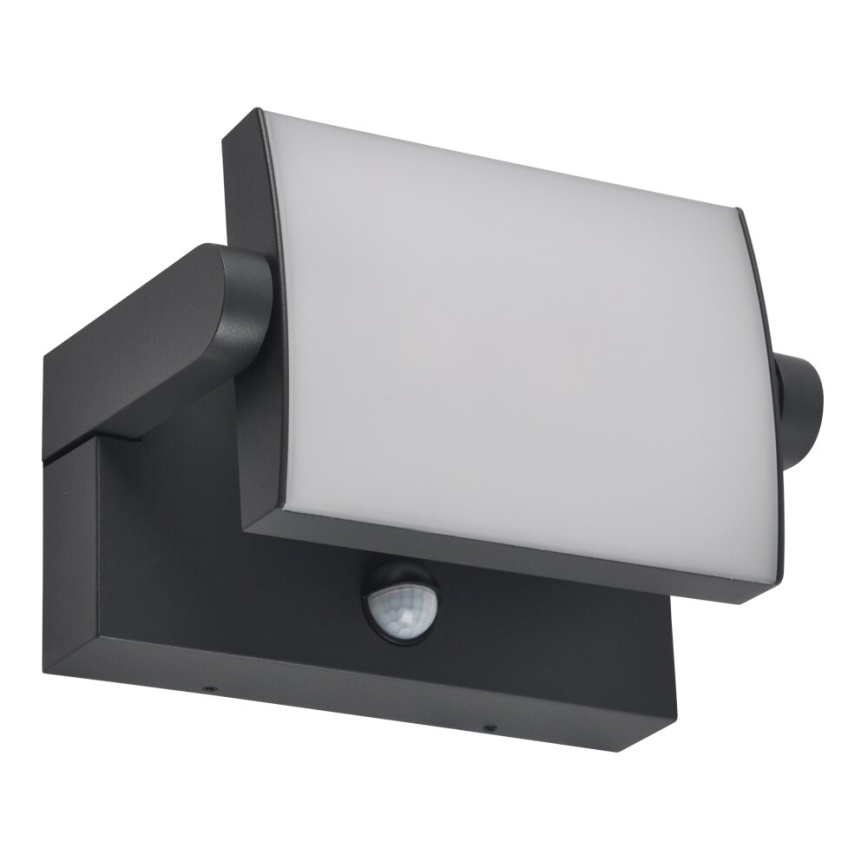 BRILAGI - Applique murale LED d'extérieur avec détecteur de mouvement et capteur crépusculaire ANKLE LED/12W/230V IP65 noire
