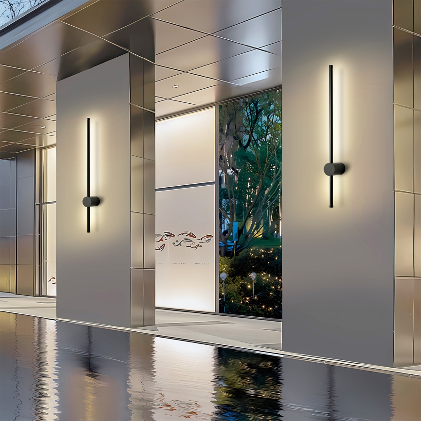Brilagi - Applique murale extérieure LED AURA LED/12W/230V 4000K IP54 65 cm noir
