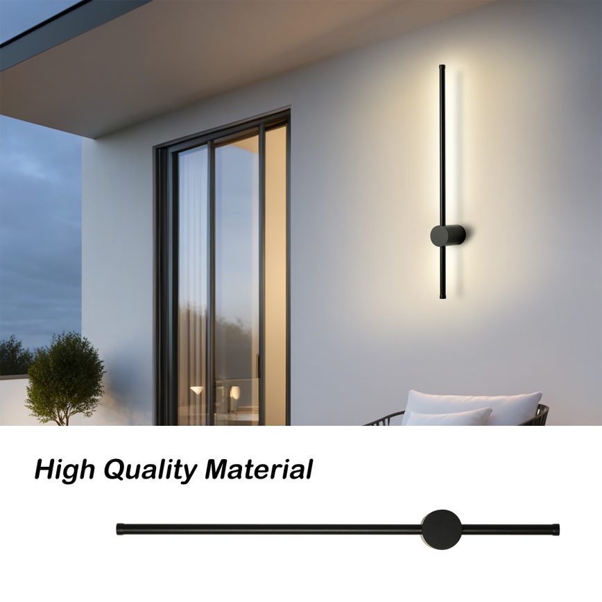Brilagi - Applique murale extérieure LED AURA LED/12W/230V 4000K IP54 65 cm noir