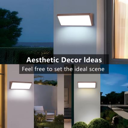 Brilagi - Applique murale d'extérieur LED avec détecteur de mouvement TRIANGLE LED/42W/230V 45 cm marron IP65