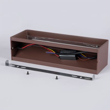 Brilagi - Applique murale extérieure LED DONNANI LED/12W/230V 30 cm marron IP44