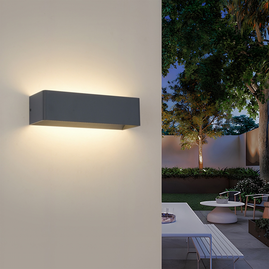 Brilagi - Applique murale extérieure LED DONNANI LED/12W/230V anthracite IP44