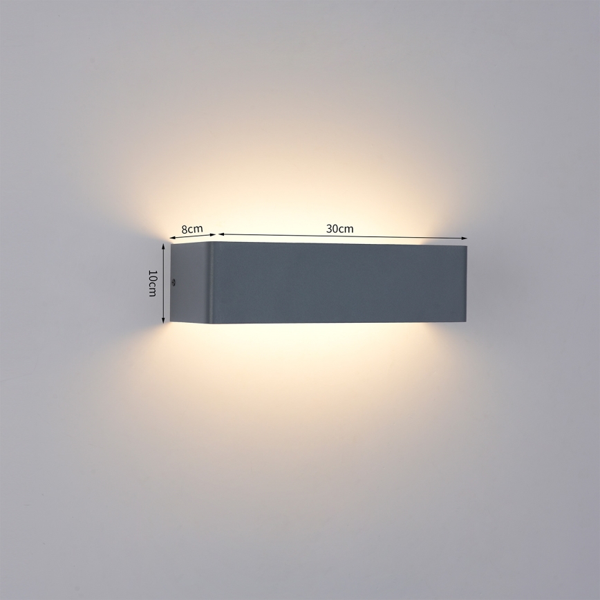 Brilagi - Applique murale extérieure LED DONNANI LED/12W/230V anthracite IP44