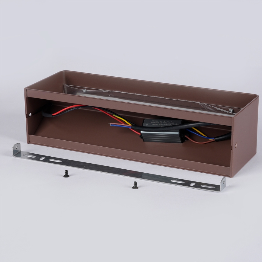 Brilagi - Applique murale extérieure LED DONNANI LED/12W/230V marron IP44