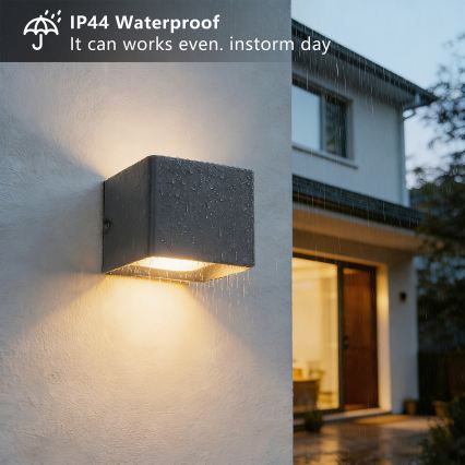 Brilagi - Applique murale extérieure LED DONNANI LED/5W/230V 10 cm anthracite IP44