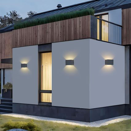 Brilagi - Applique murale extérieure LED DONNANI LED/5W/230V 10 cm anthracite IP44