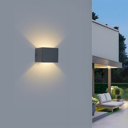 Brilagi - Applique murale extérieure LED DONNANI LED/5W/230V 10 cm anthracite IP44