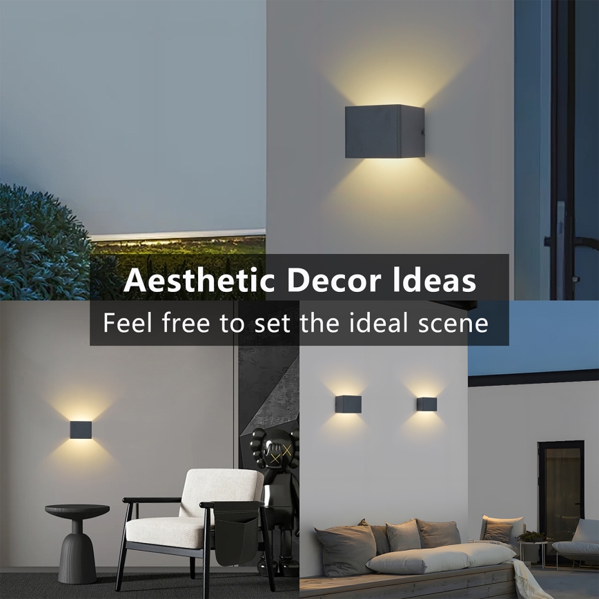 Brilagi - Applique murale extérieure LED DONNANI LED/5W/230V anthracite IP44