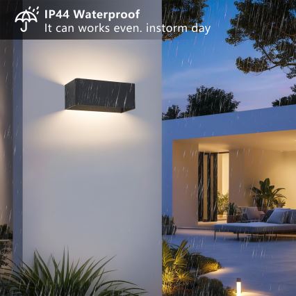 Brilagi - Applique murale extérieure LED DONNANI LED/7W/230V noire IP44