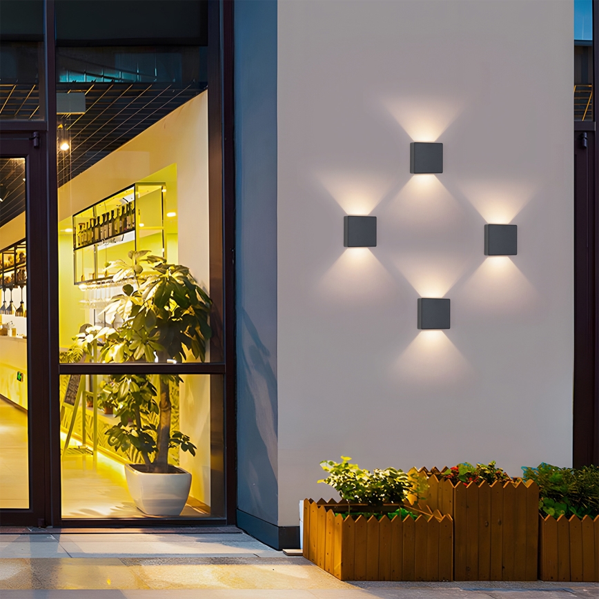 Brilagi - Applique murale extérieure LED DOUBLERAY 6W/230V, anthracite, IP54