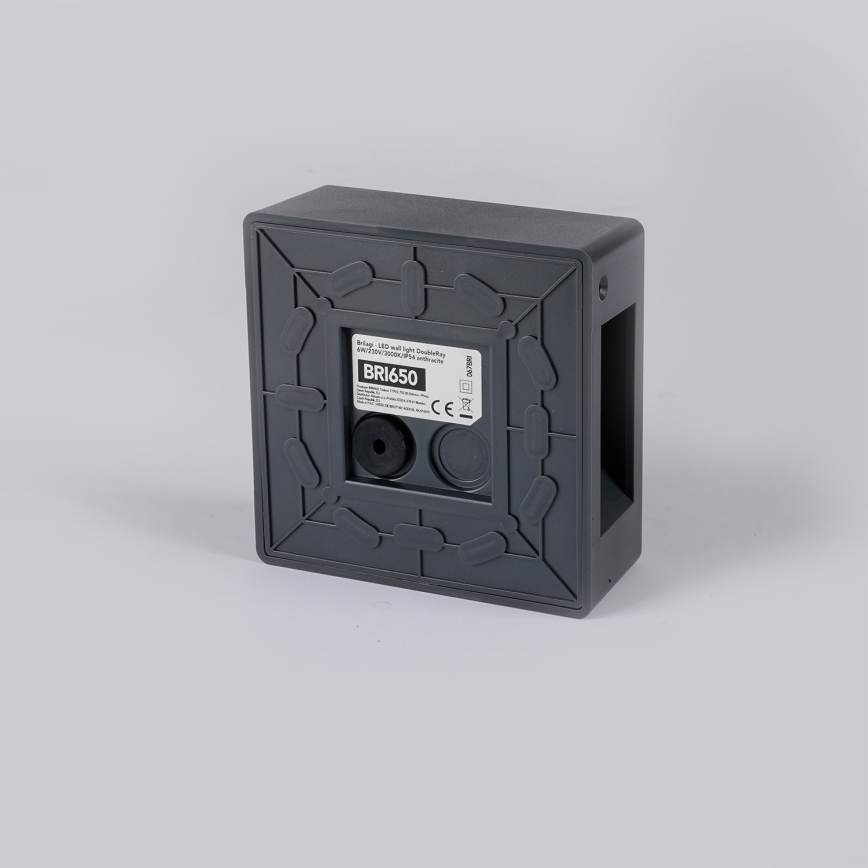 Brilagi - Applique murale extérieure LED DOUBLERAY 6W/230V, anthracite, IP54