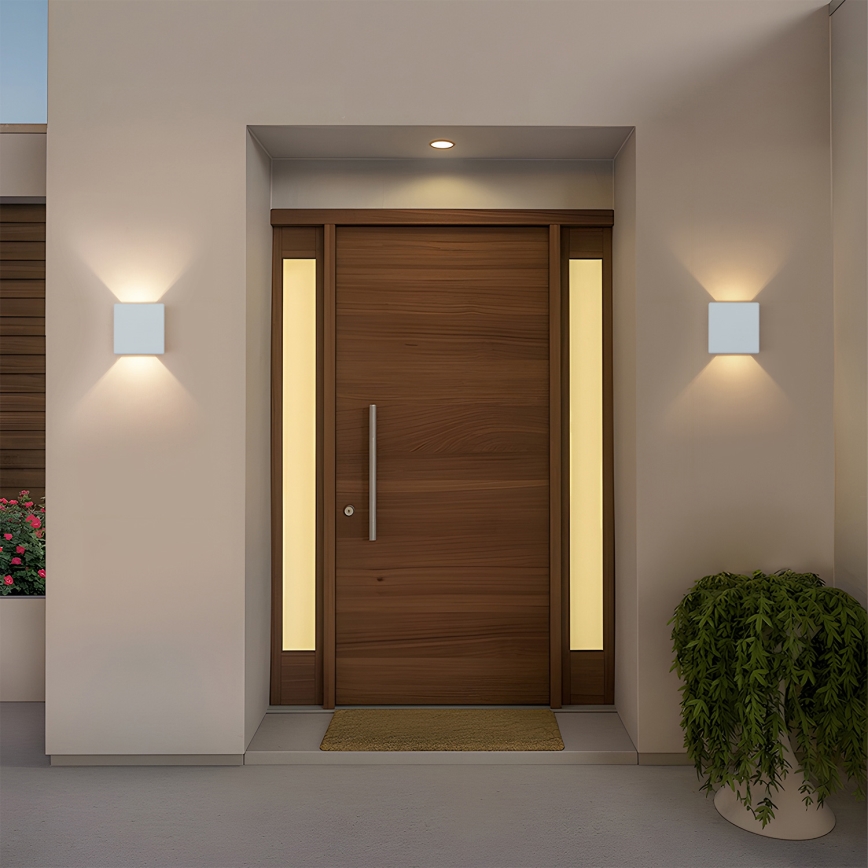 Brilagi - Applique murale extérieure LED DOUBLERAY LED/6W/230V blanche IP54