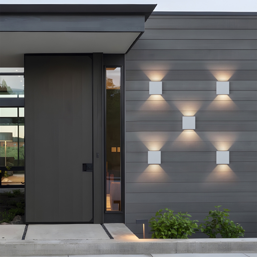 Brilagi - Applique murale extérieure LED DOUBLERAY LED/6W/230V blanche IP54