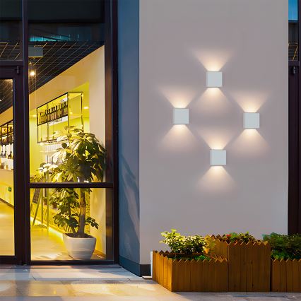 Brilagi - Applique murale extérieure LED DOUBLERAY LED/6W/230V blanche IP54