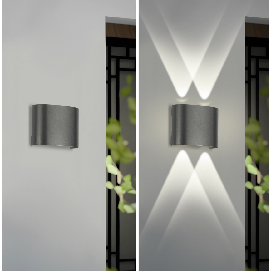 Brilagi - Applique murale extérieure LED FLAREBOX LED/4W/230V anthracite IP65