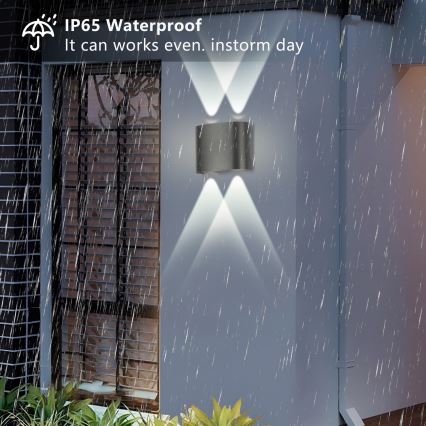 Brilagi - Applique murale extérieure LED FLAREBOX LED/4W/230V anthracite IP65