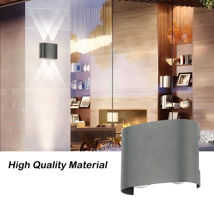 Brilagi - Applique murale extérieure LED FLAREBOX LED/4W/230V anthracite IP65