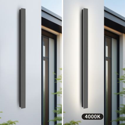 Brilagi - Applique murale extérieure LED LINEAR LED/22W/230V 4000K IP65 100 cm anthracite