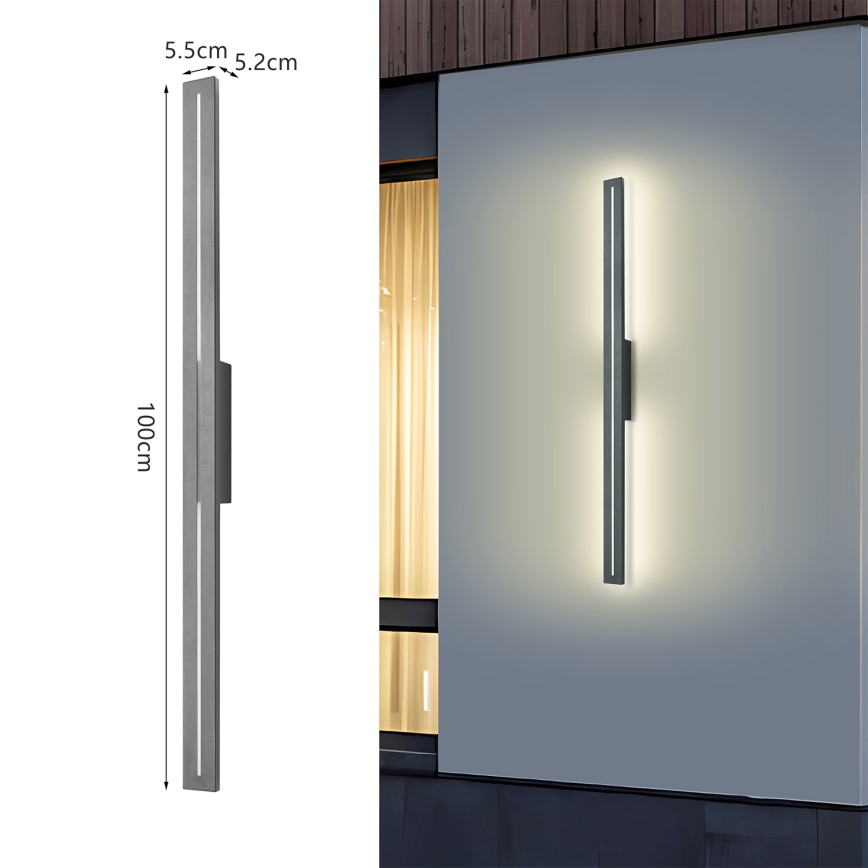 Brilagi - Applique murale d'extérieur LED LINEO LED/24W/230V 4000K IP65 100 cm anthracite