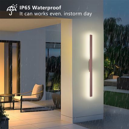 Brilagi - Applique murale d'extérieur LUNA LED/24W/230V 3000K IP65 100 cm marron IRC 90