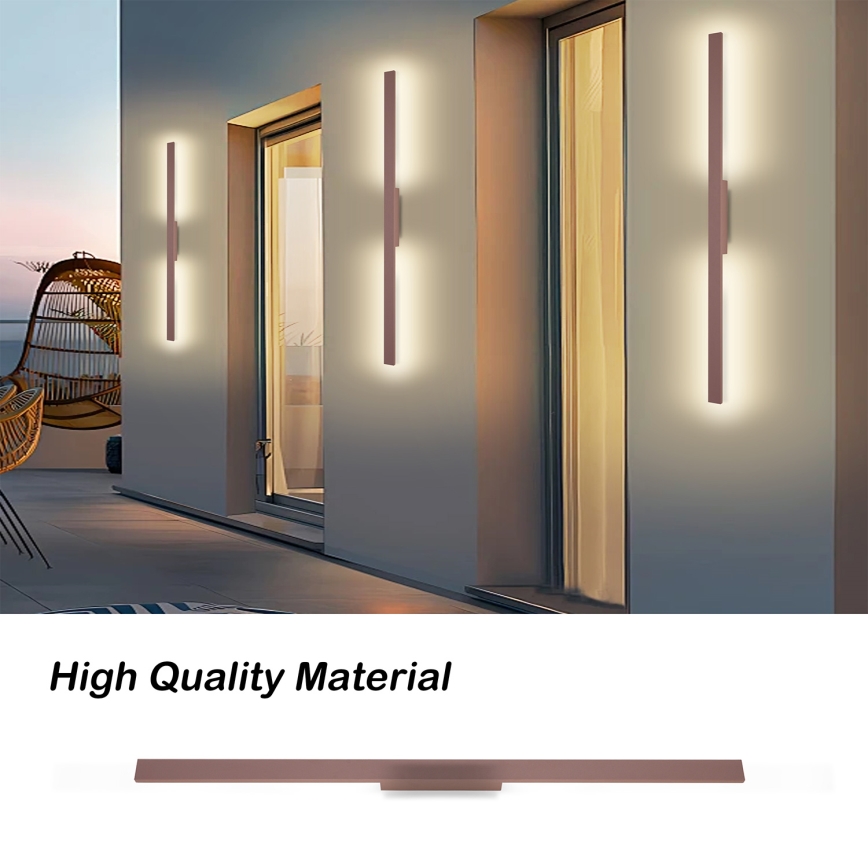 Brilagi - Applique murale d'extérieur LUNA LED/24W/230V 3000K IP65 100 cm marron IRC 90