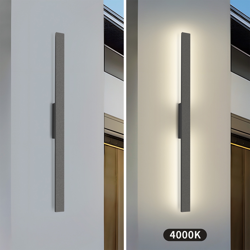 Brilagi - Applique murale LED extérieure LUNA LED/24W/230V 4000K IP65 100 cm anthracite IRC 90